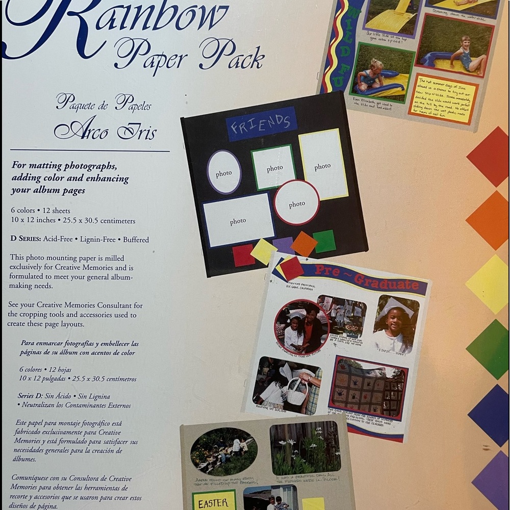 Creative Memories Rainbow Paper Pack